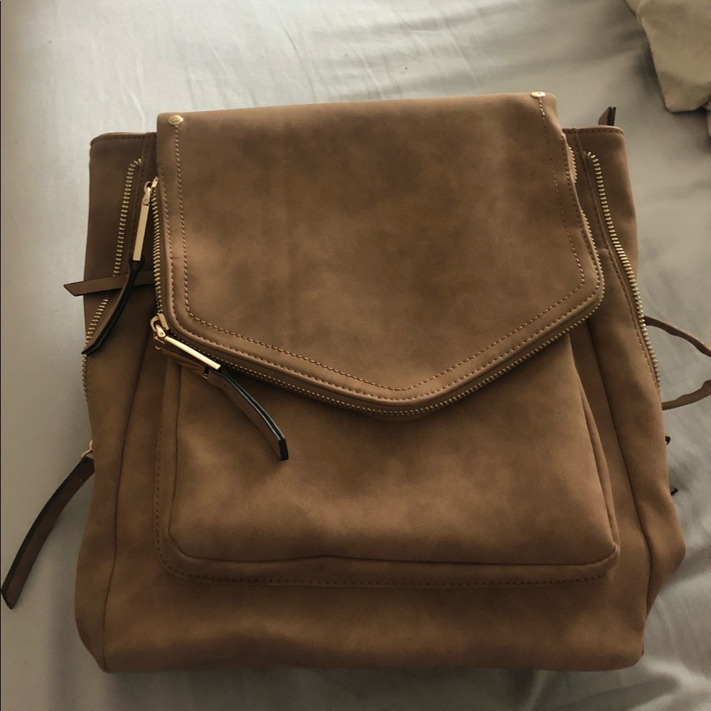 Taupe backpack like new